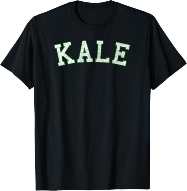Vintage Retro Kale University Funny Vegan T Shirt T-Shirt - Image 2